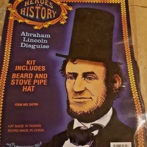 Adult Abraham Lincoln Kit Hat and Beard Costume Ac